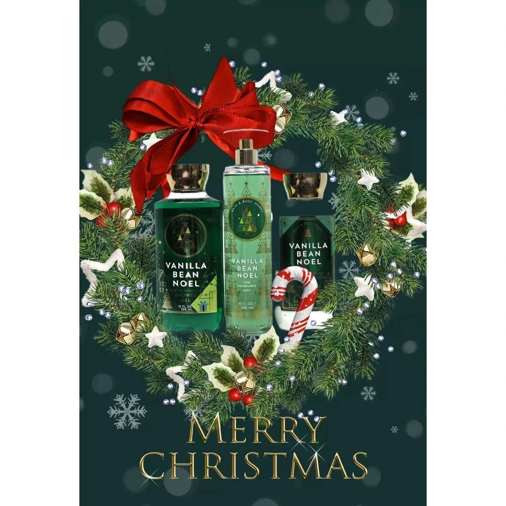 Bath & Body Works VANILLA BEAN NOEL‎ 3pc Bundle